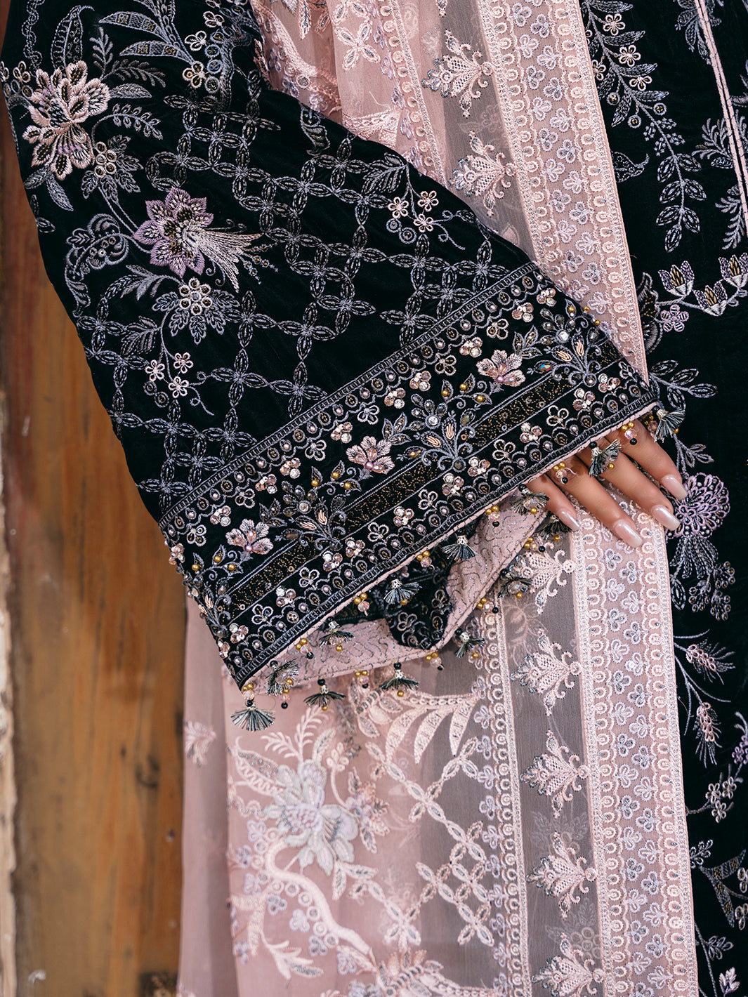 Flossie | Siara Velvet Formals | V-103 - B -  Flossie Ladies Clothes - Original Designer Dress - House of Maryam