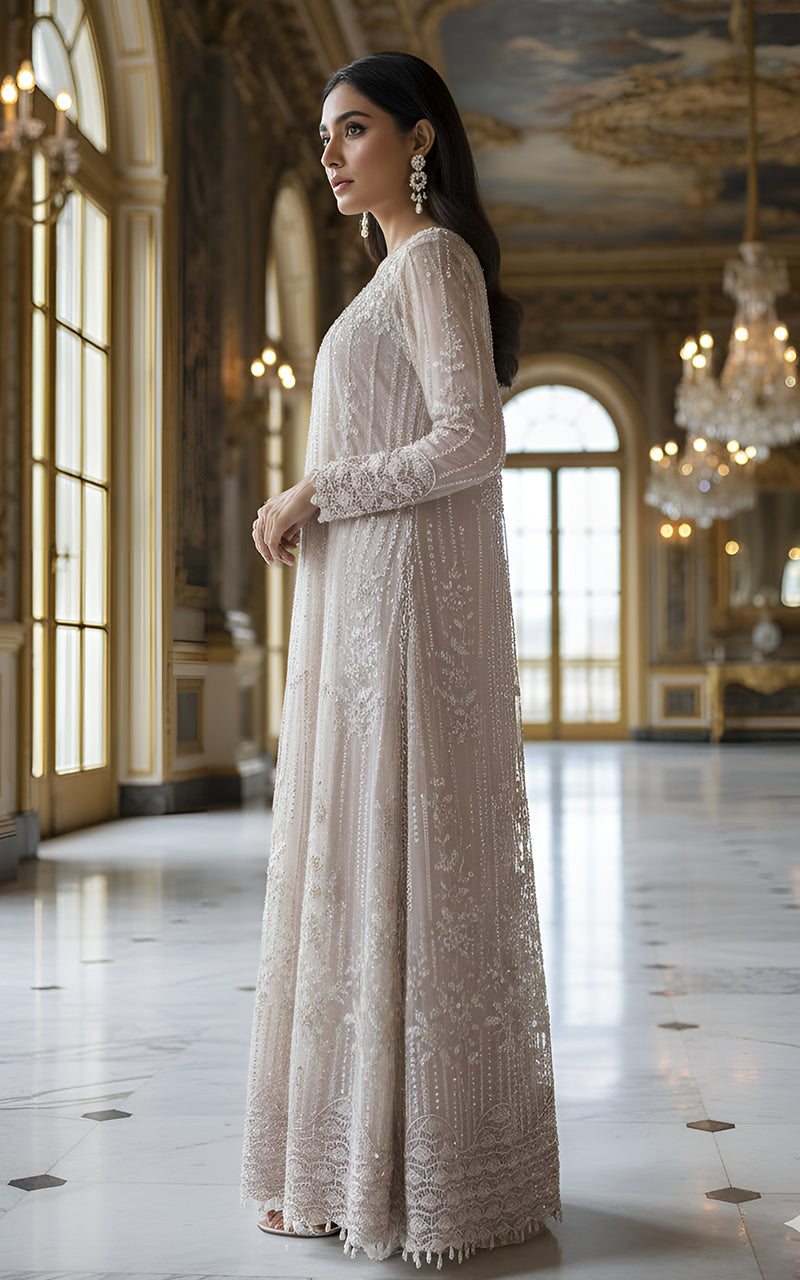 Threads and Motifs | Formal Dresses 25 | Net Embroidered Jacket With Crushed Maxi-5