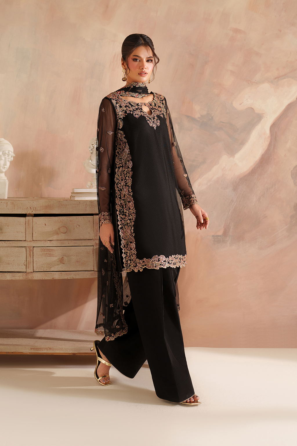 Iznik I Festive Formal I CC-77 Embroidered Net -  Iznik Ladies Clothes - Original Designer Dress - House of Maryam