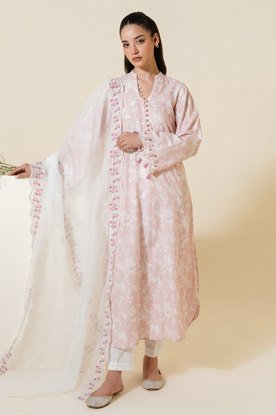 Cross Stitch | Exclusive Pret | Petal Pink-2 PC (Shirt & Dupatta)