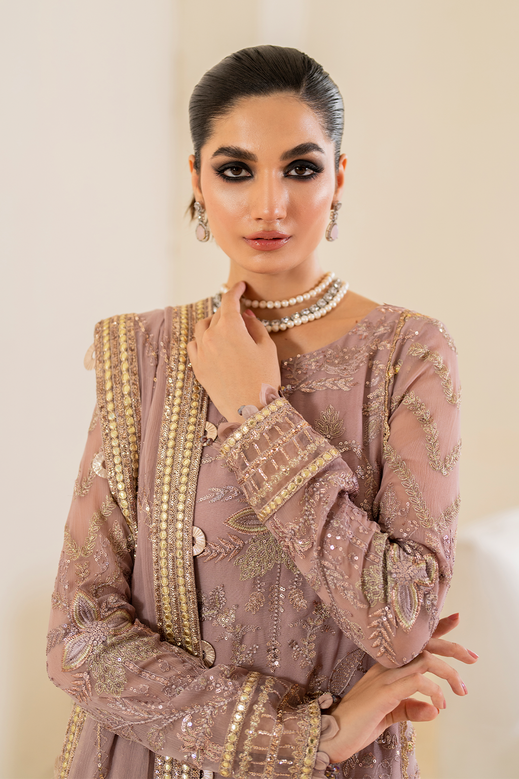 Iznik | Chinnon Chiffon | CC-48 Embroidered Chiffon