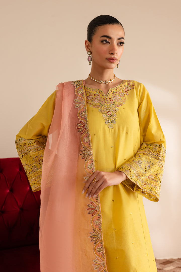 Batik | Reception Luxe Edit | Crayola Yellow -  Batik Ladies Clothes - Original Designer Dress - House of Maryam