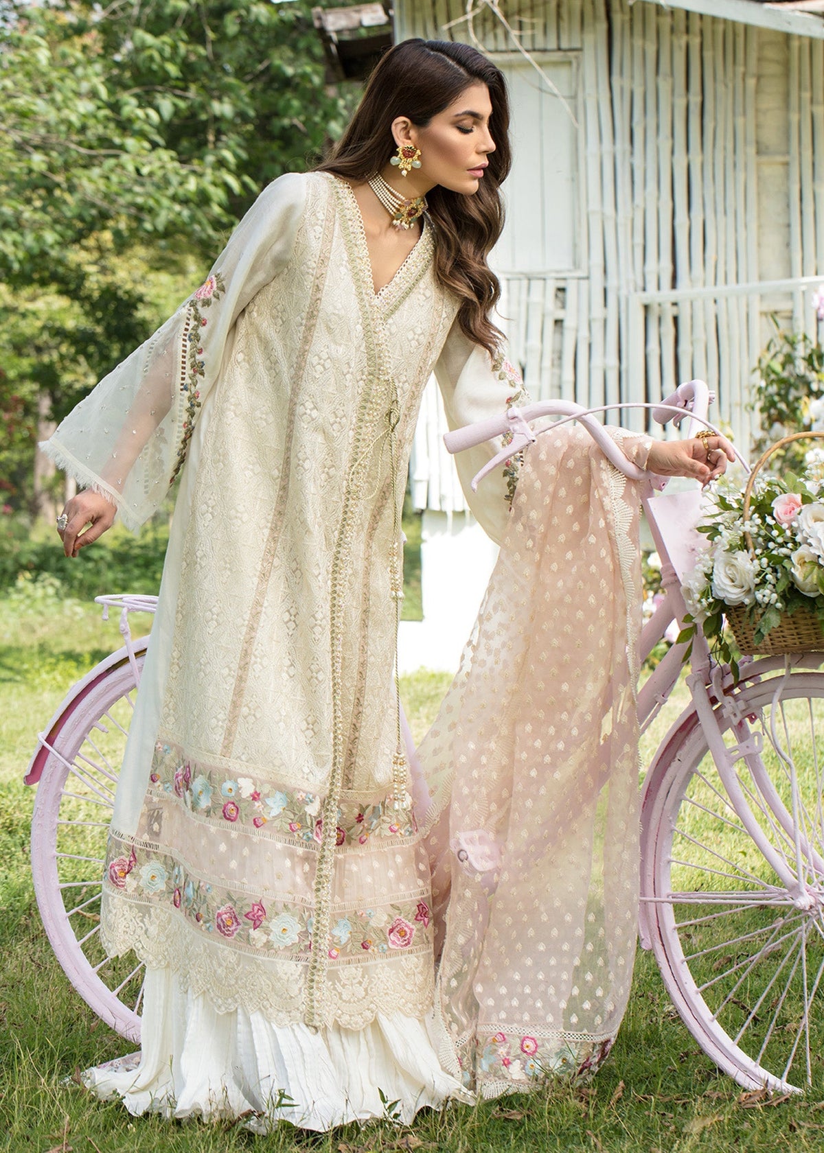Saira Shakira | Luxury Pret | Blooming Jasmine -  Saira Shakira Ladies Clothes - Original Designer Dress - House of Maryam