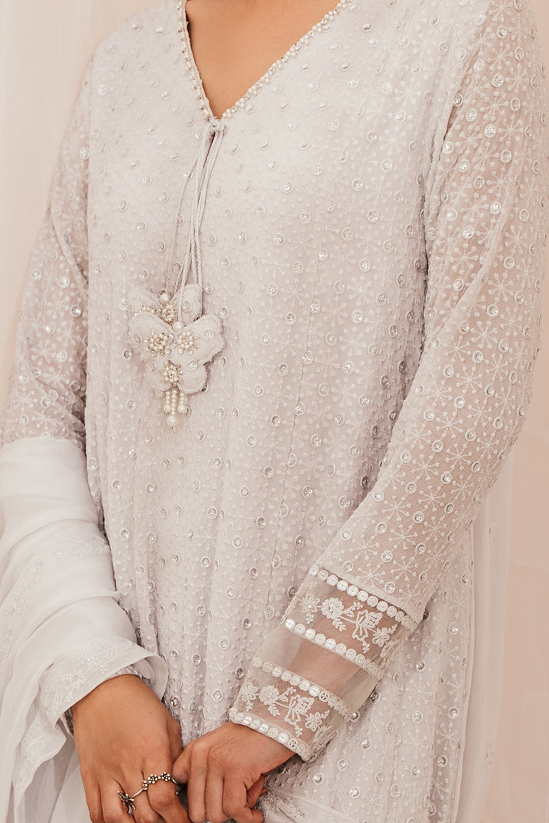Cross Stitch | Luxury Pret | Lunar Rock-2 Piece (Shirt & Dupatta)-3