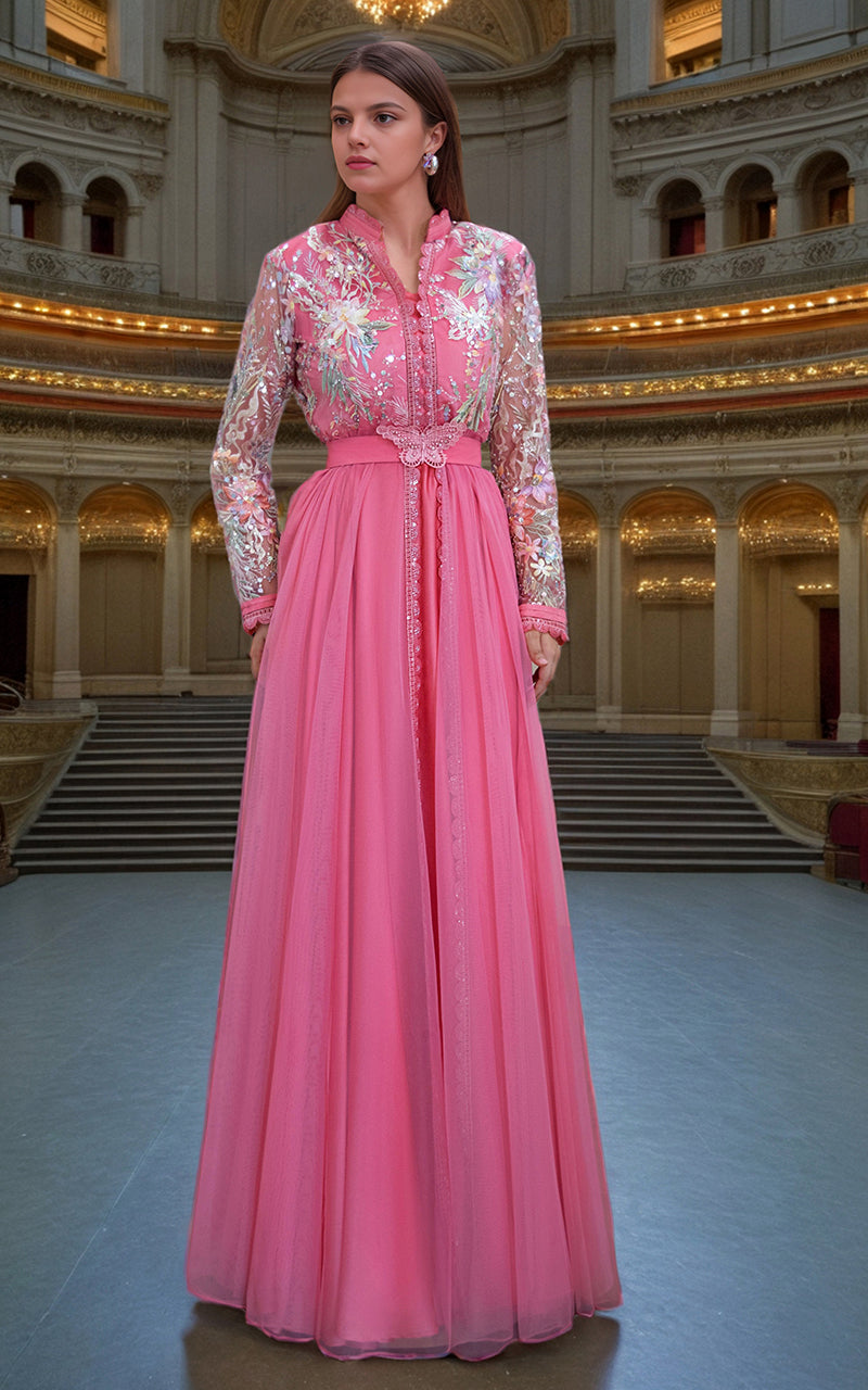 Threads and Motifs | Formal Dresses 25 | Net Embroidered Maxi -  Threads and Motifs Ladies Clothes - Original Designer Dress - House of Maryam