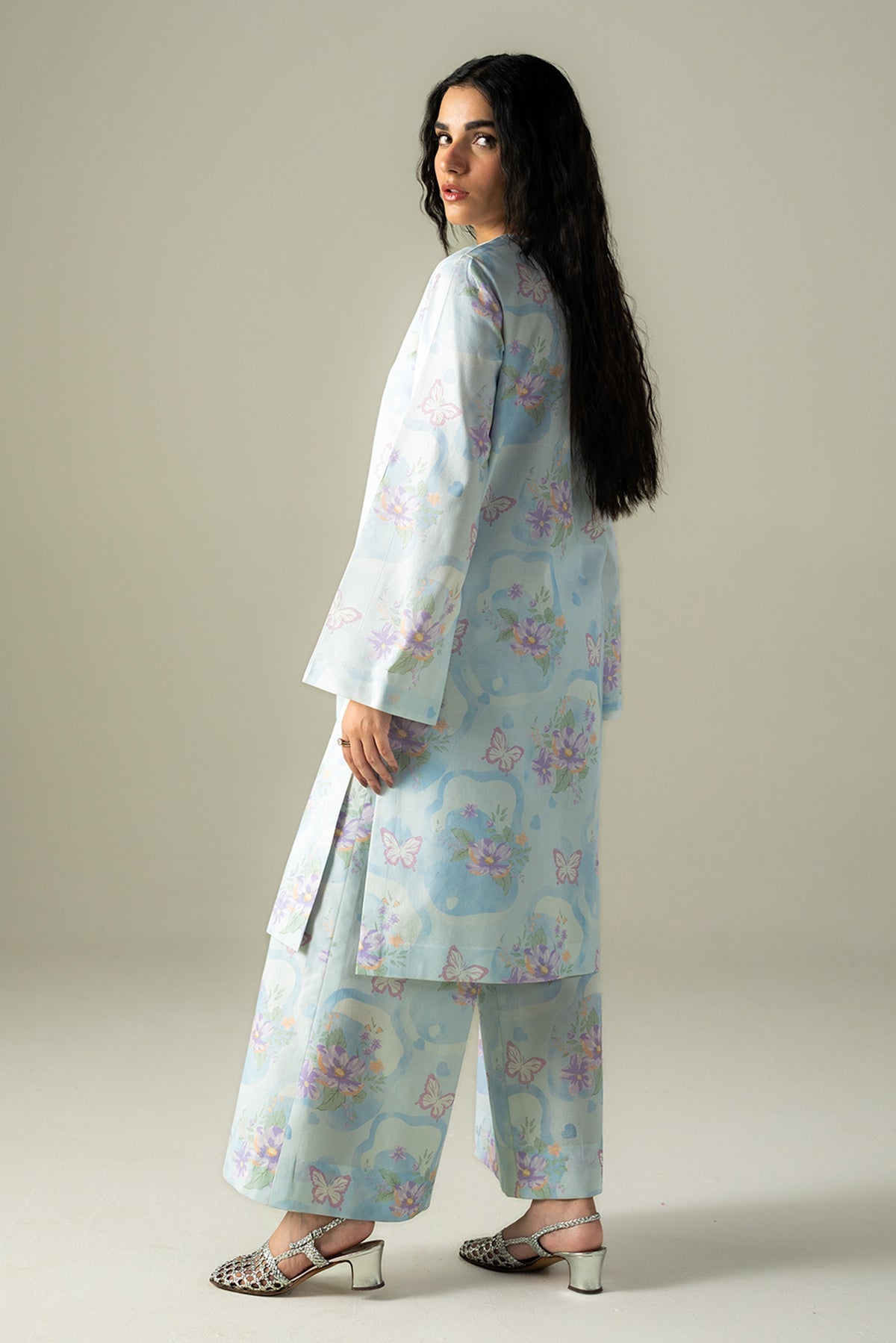 Afrozeh Icy Muse icy blue lawn co-ord set, photo 2