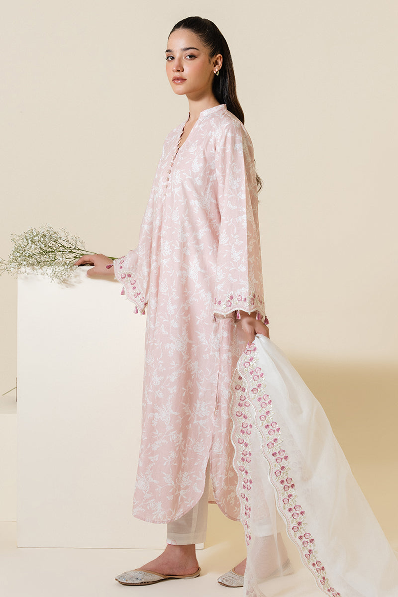 Cross Stitch | Exclusive Pret | Petal Pink-2 PC (Shirt & Dupatta), image 8