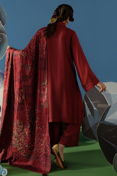 Cross Stitch | Exclusive Pret | Mystic Rouge-3 PC (Shirt, Trouser & Dupatta)