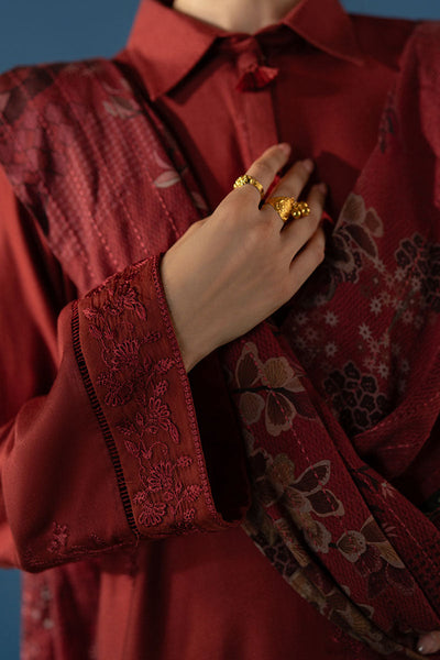 Cross Stitch | Exclusive Pret | Mystic Rouge-3 PC (Shirt, Trouser & Dupatta)