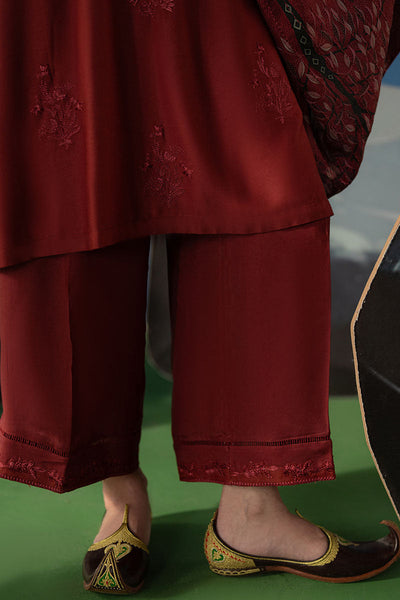Cross Stitch | Exclusive Pret | Mystic Rouge-3 PC (Shirt, Trouser & Dupatta)