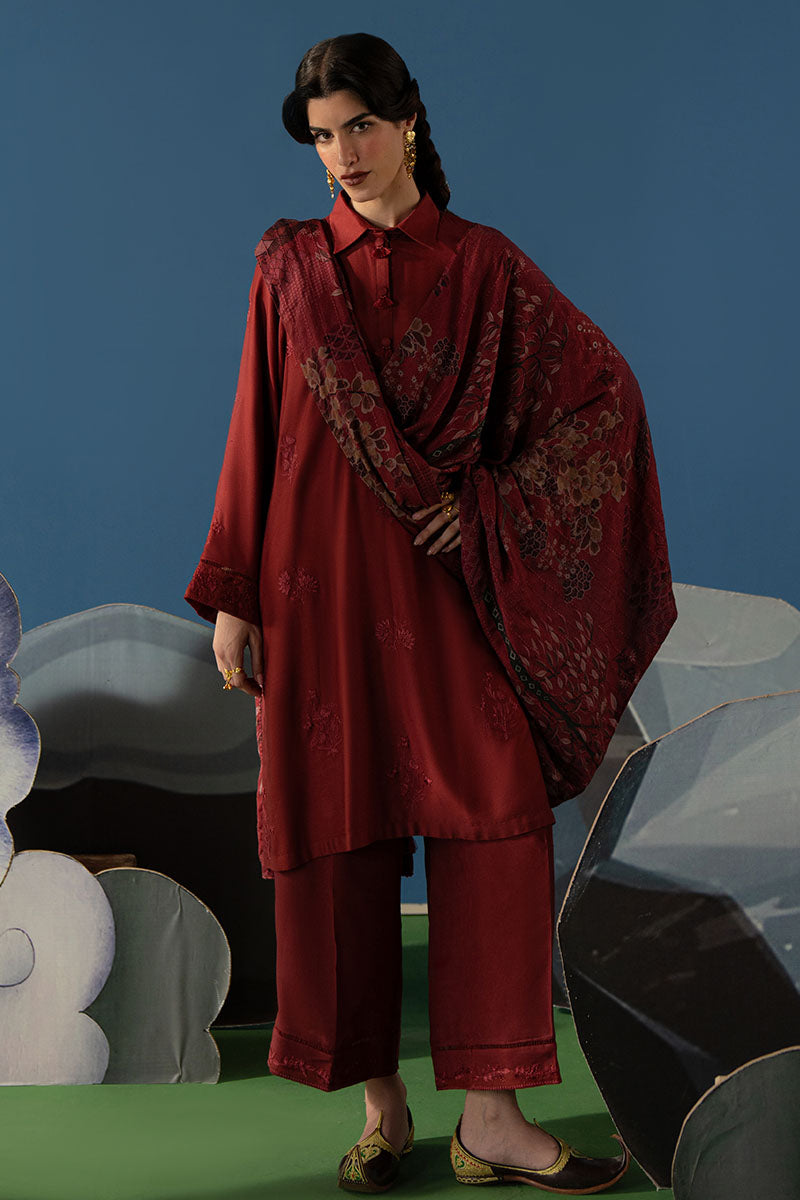 Cross Stitch | Exclusive Pret | Mystic Rouge-3 PC (Shirt, Trouser & Dupatta), image 5