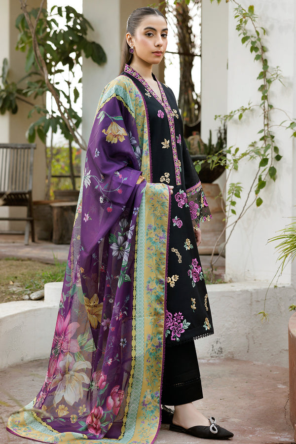 Farasha | Summer Weaves Embroidered Lawn | Raven Dusk -  Farasha Ladies Clothes - Original Designer Dress - House of Maryam