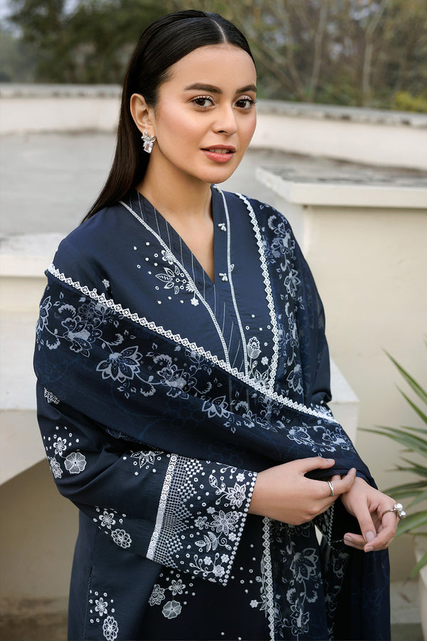 Farasha | Summer Weaves Embroidered Lawn | Royal Lux-7