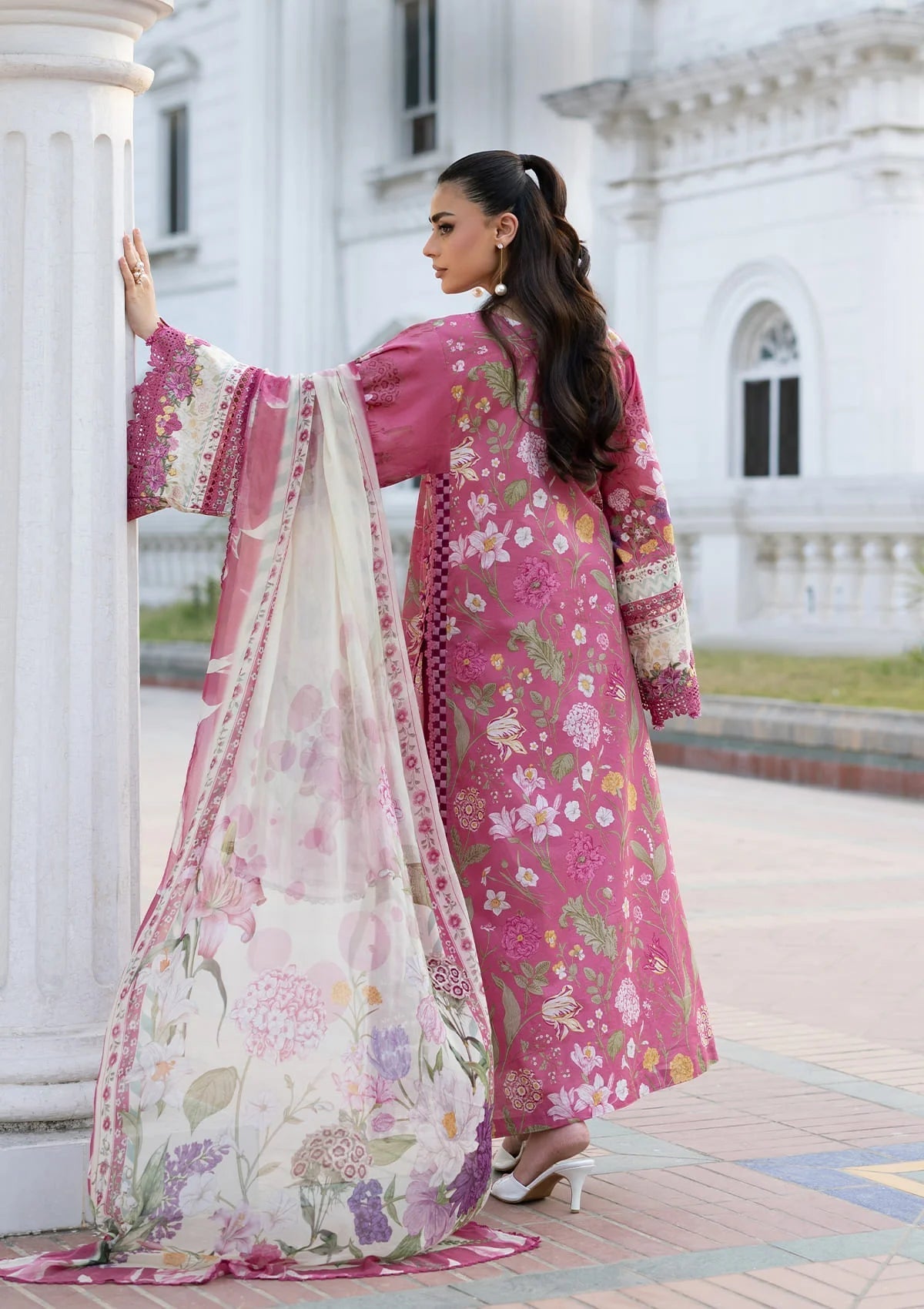 Elaf Premium | Signature Embroidered Lawn with Chiffon Collection 26 | ESG-5B DELILAH-2
