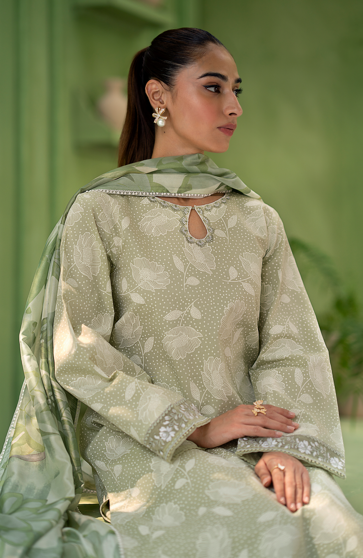 Seran | Artisan Lawn 25 | PISTACHE -  Seran Ladies Clothes - Original Designer Dress - House of Maryam