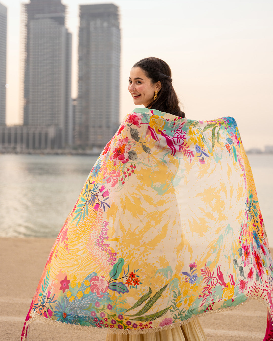 Faiza Saqlain | Aya Luxury Lawn 26' | Merjem-5