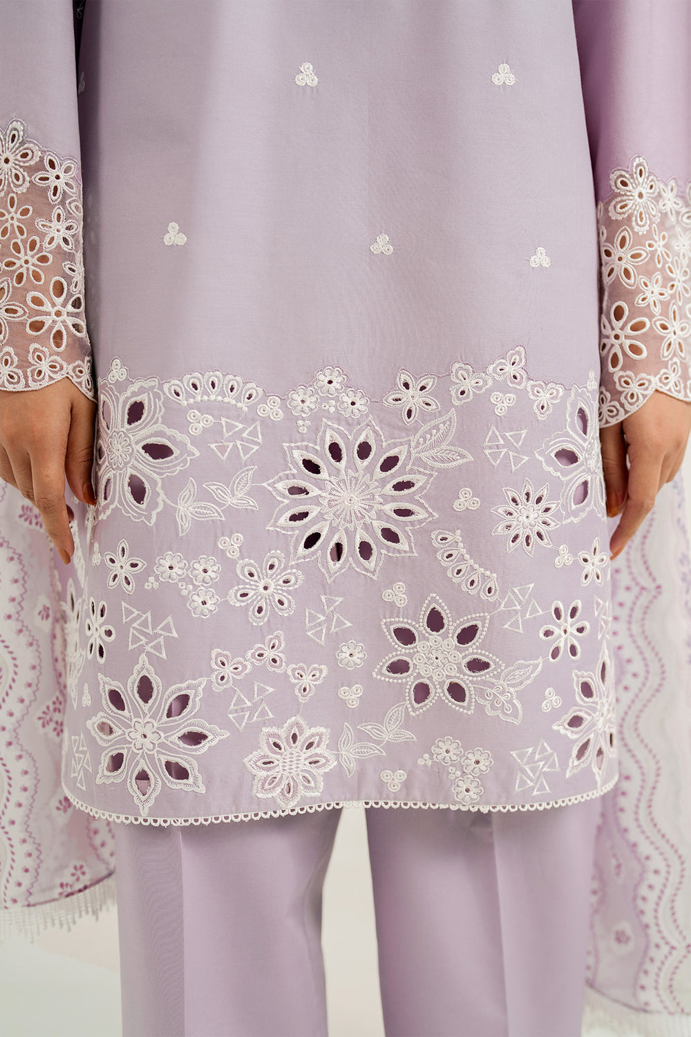 Farasha | Thread Lines Embroidered | Pastel Haze -  Farasha Ladies Clothes - Original Designer Dress - House of Maryam