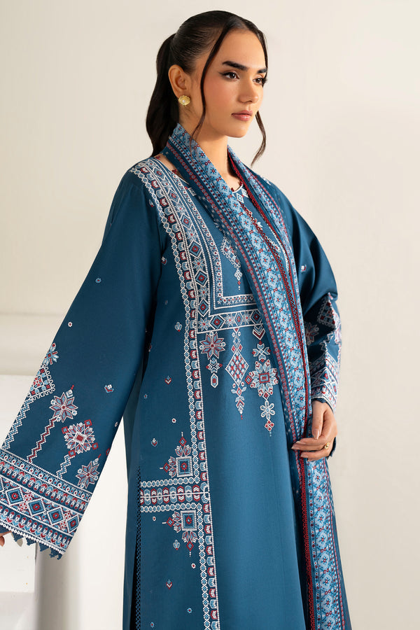 Farasha | Summer Weaves Embroidered Lawn |Pale Blue-7