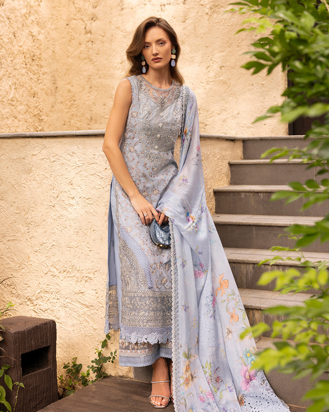 Faiza Saqlain | Zinnia Lawn 25 | Liana -  Faiza Saqlain Ladies Clothes - Original Designer Dress - House of Maryam