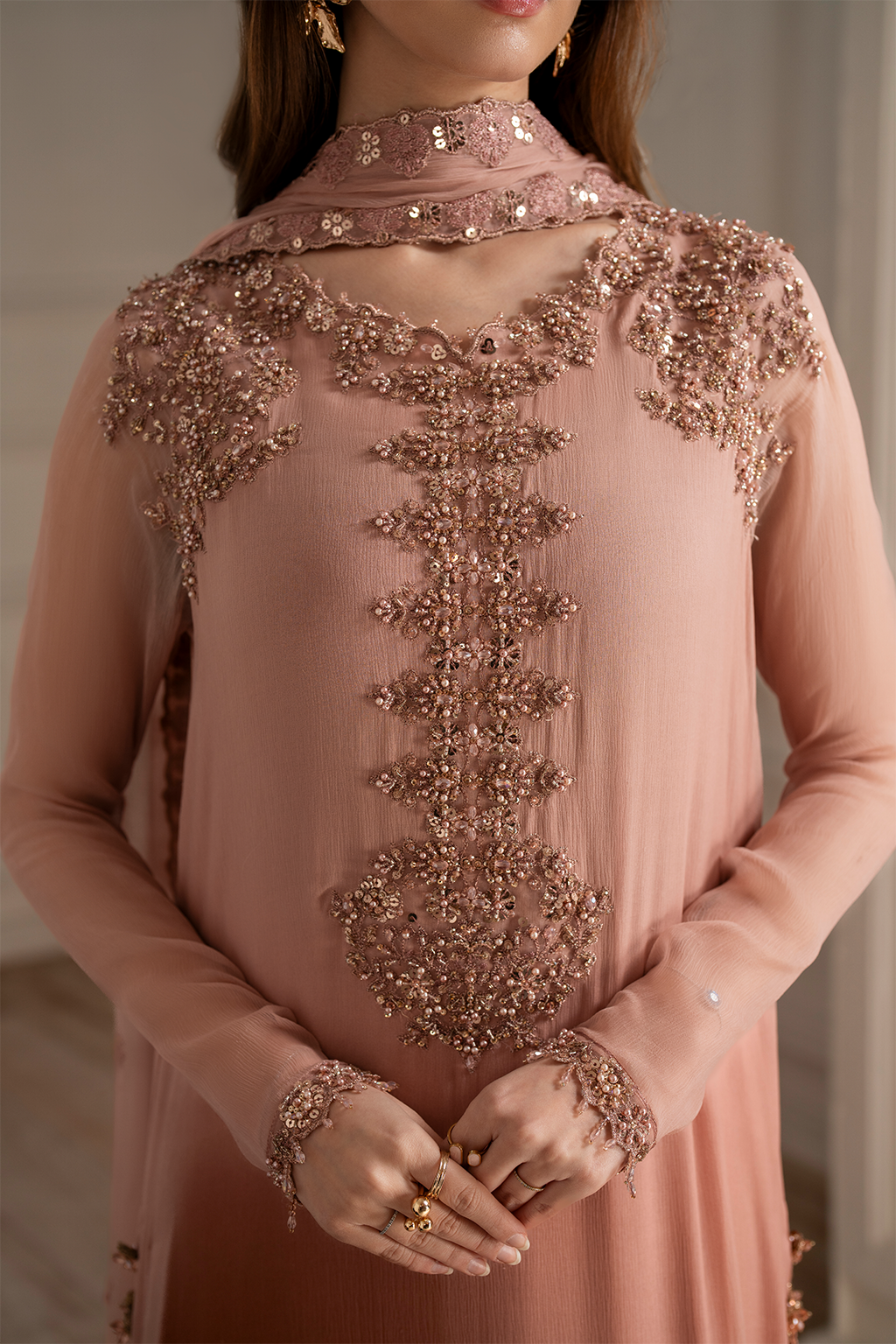 Iznik I Festive Formal I UE-479 Embroidered Chiffon -  Iznik Ladies Clothes - Original Designer Dress - House of Maryam