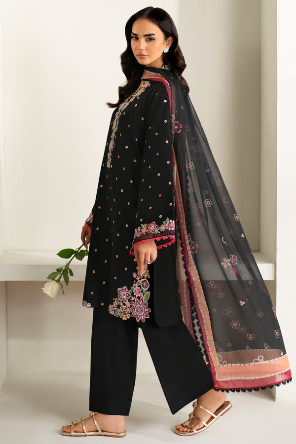 Farasha | Summer Weaves Embroidered Lawn | Raven Bloom-3