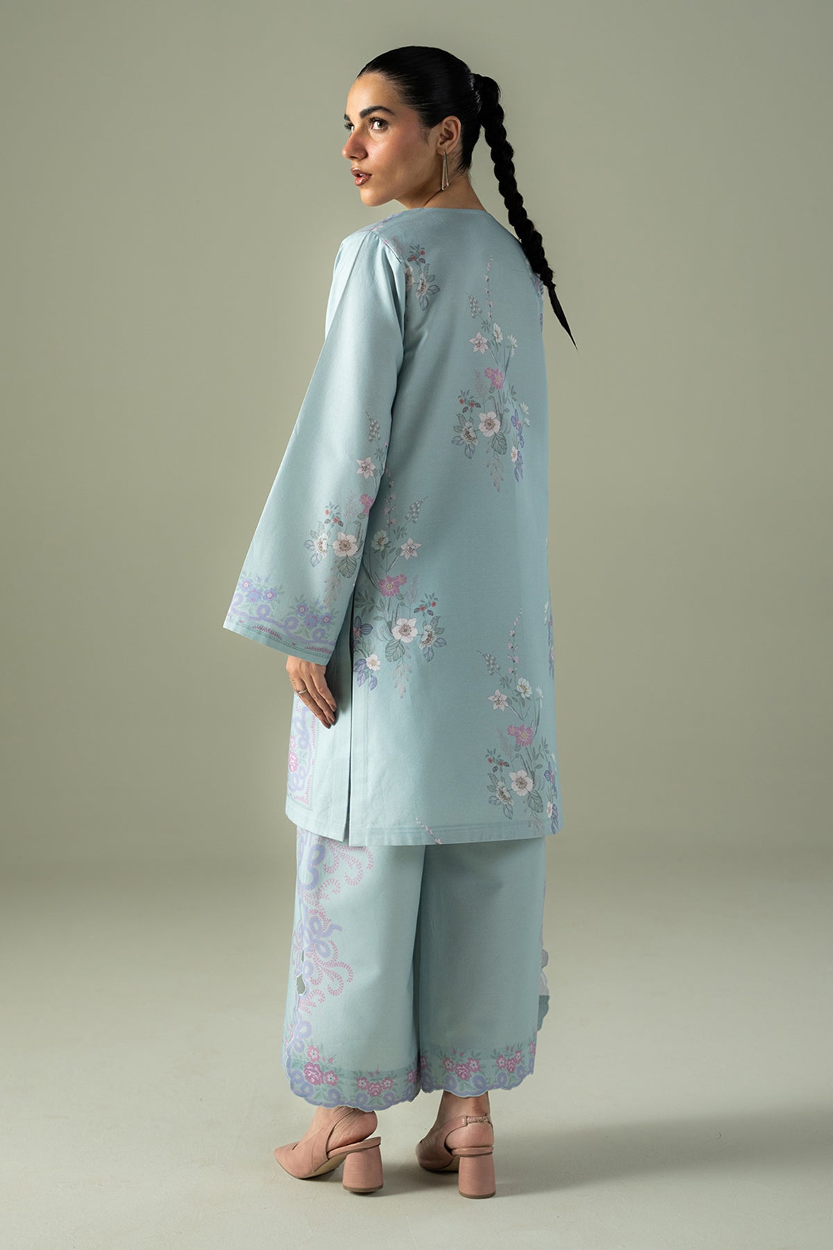 Afrozeh Misty misty blue lawn co-ord set, photo 2