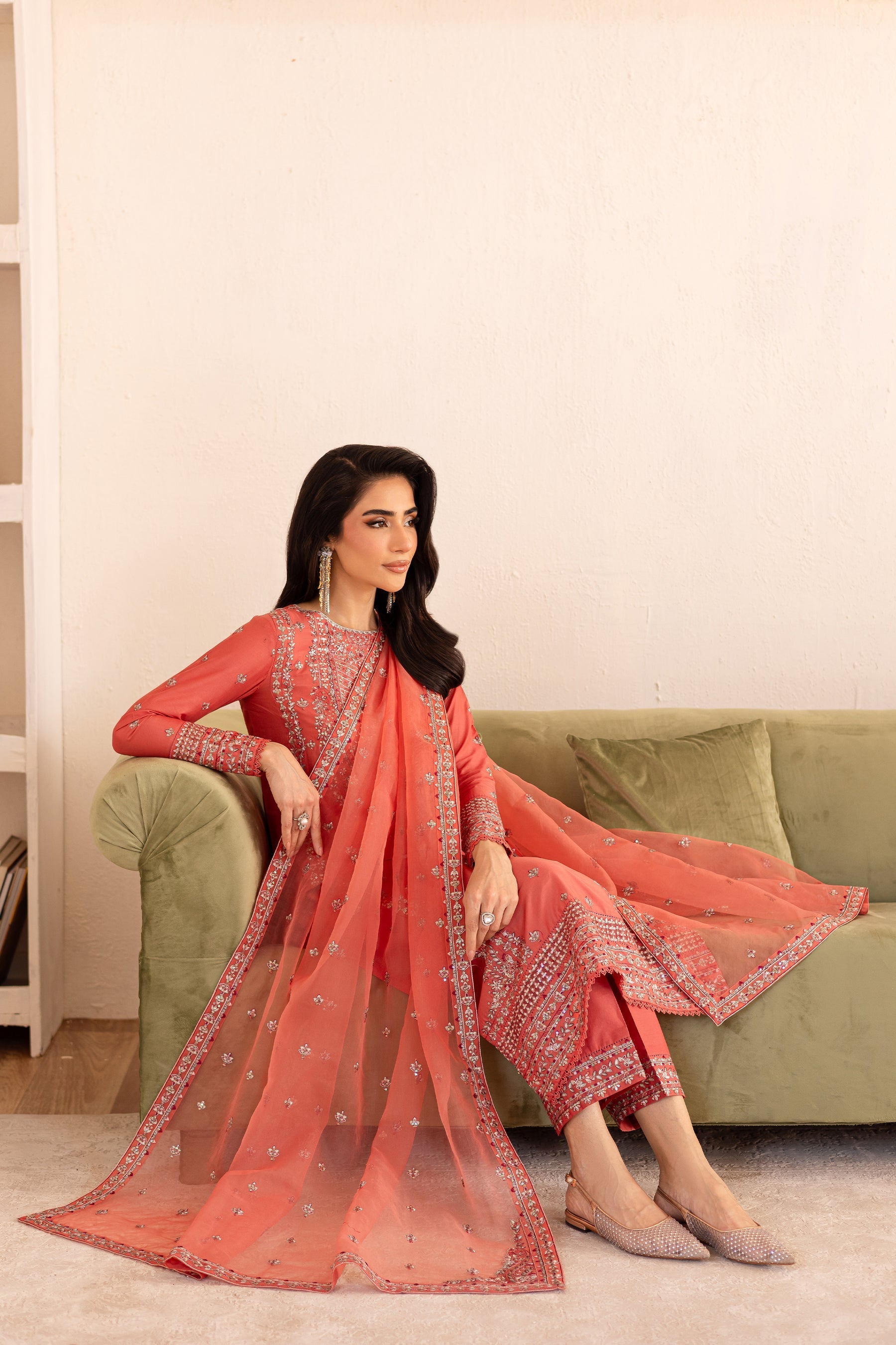 Batik | Nyra Embroidered Summer Solids | Fika -  Batik Ladies Clothes - Original Designer Dress - House of Maryam