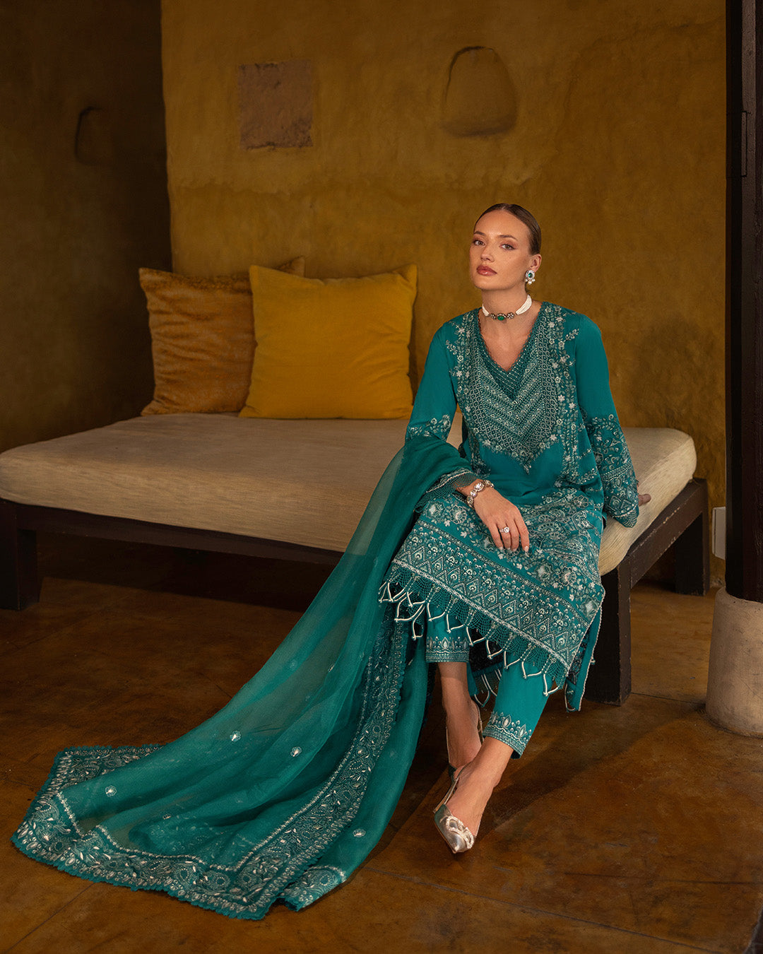 Faiza Saqlain | Zinnia Lawn 25 | Calla -  Faiza Saqlain Ladies Clothes - Original Designer Dress - House of Maryam