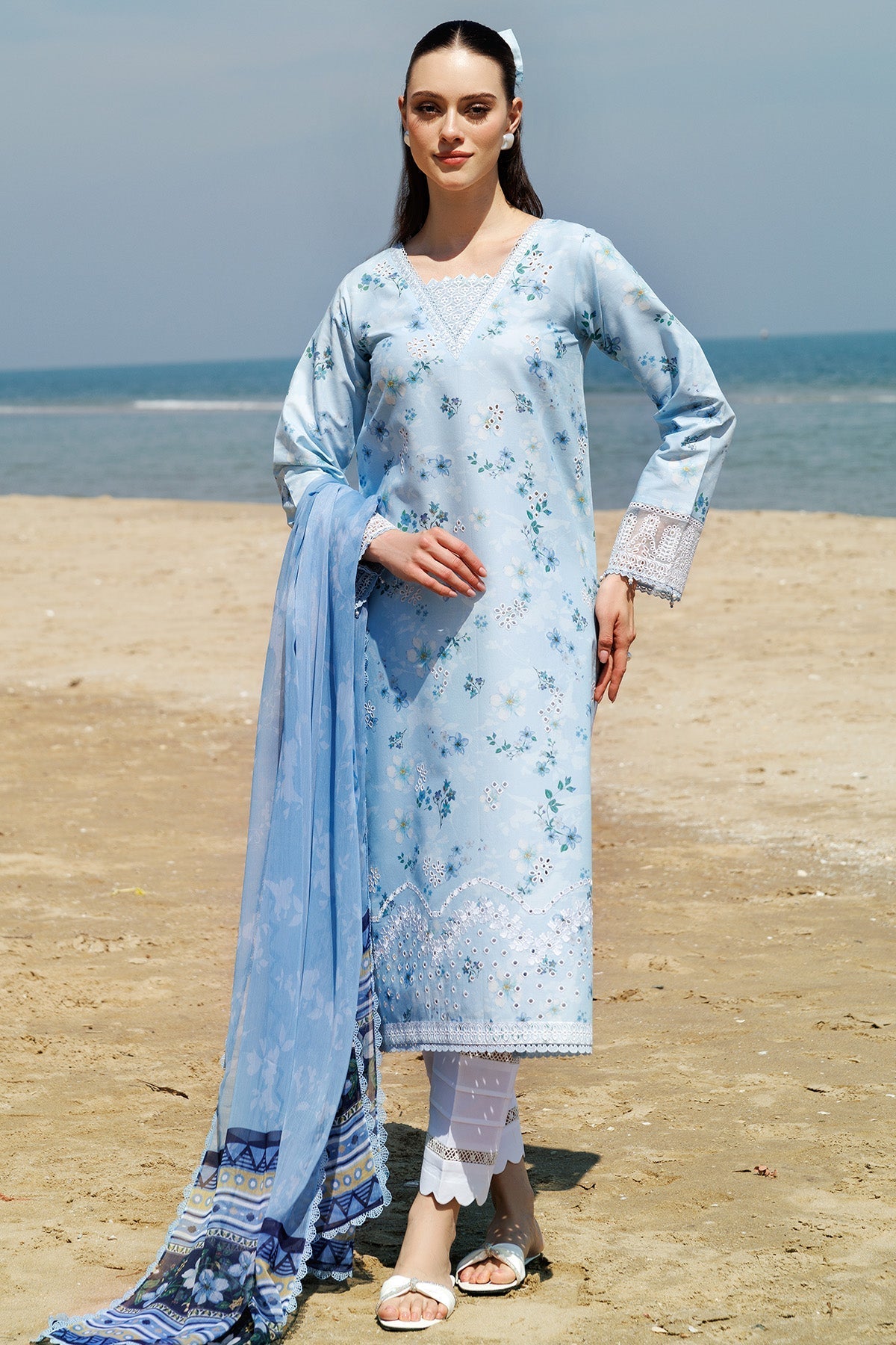 Farasha | Printed Essentials | Moonlit Blue -  Farasha Ladies Clothes - Original Designer Dress - House of Maryam