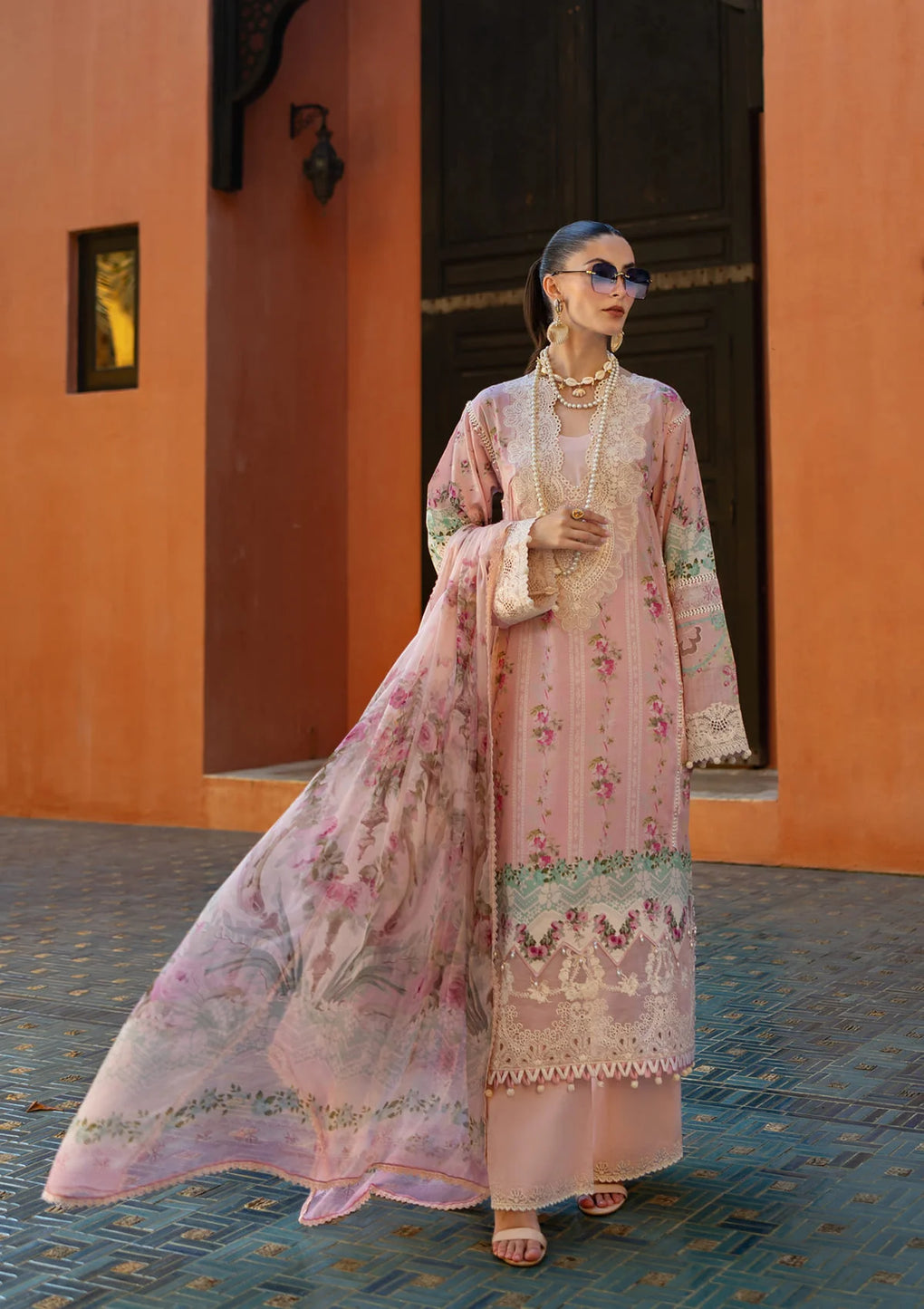 Elaf Premium | Signature 25 | ETS-01B PINK PETAL -  Elaf Premium Ladies Clothes - Original Designer Dress - House of Maryam