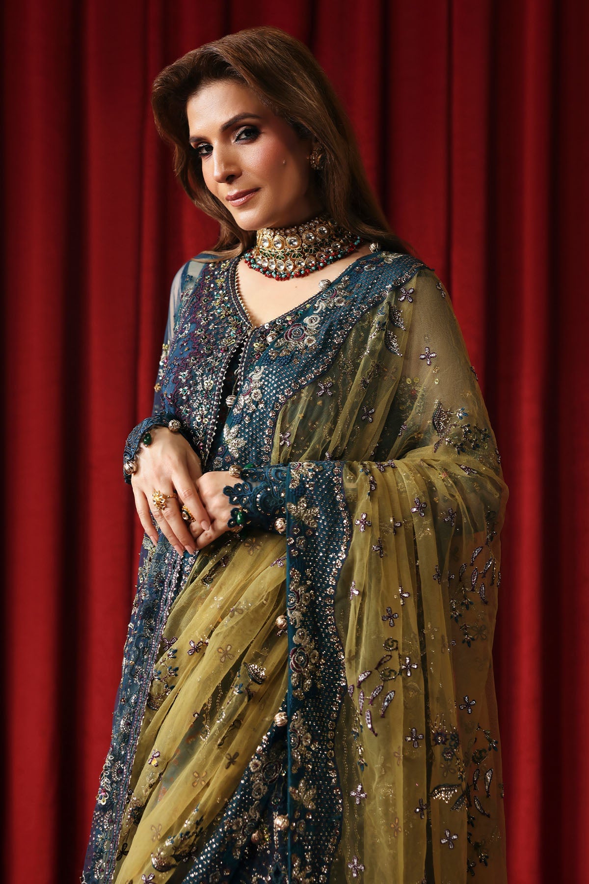 Nureh | Jhoomro 25' | NL-84 Resham -  Nureh jhoomro 25 - Original Designer Dress - House of Maryam