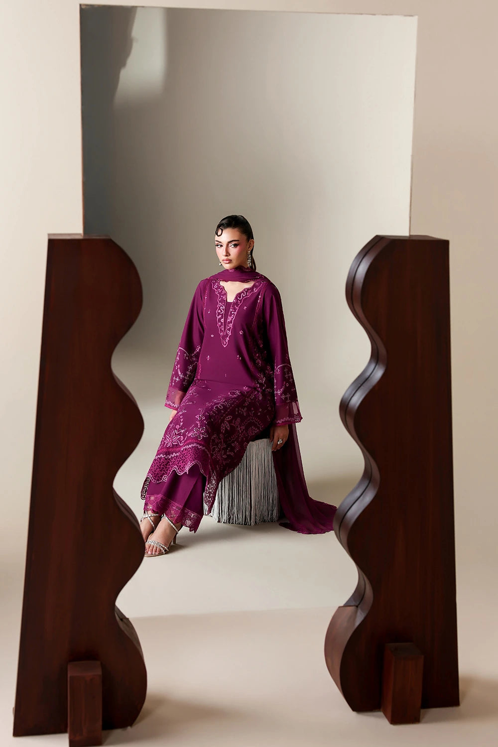 Azure | Luxury Lawn 26 | Grovy Garnet, image 4