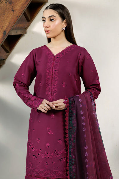 Farasha | Summer Weaves Embroidered Lawn | Garnet Passion -  Farasha Ladies Clothes - Original Designer Dress - House of Maryam
