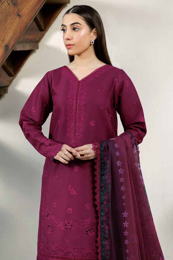 Farasha | Summer Weaves Embroidered Lawn | Garnet Passion -  Farasha Ladies Clothes - Original Designer Dress - House of Maryam