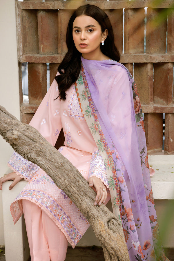 Farasha | Summer Weaves Embroidered Lawn | Coral Peach -  Farasha Ladies Clothes - Original Designer Dress - House of Maryam