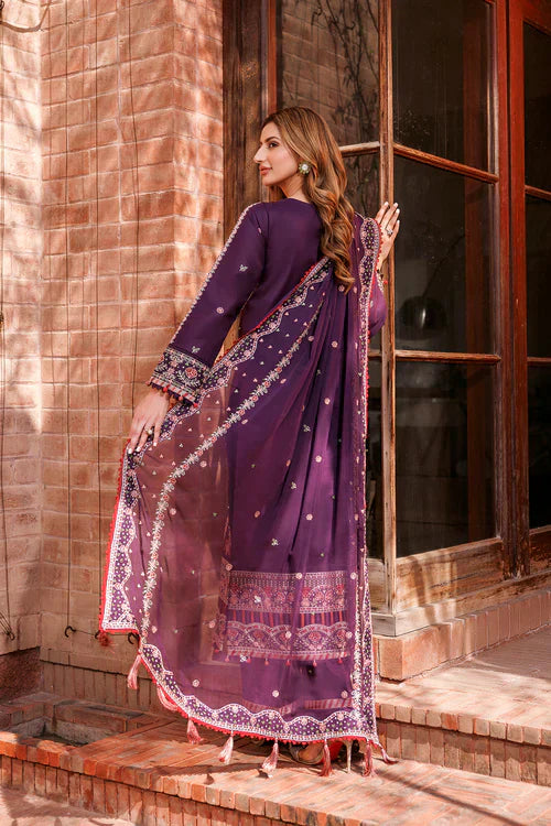 Farasha | Kaavish Lawn 24 | SHADOW BERRY -  Farasha Luxury - Original Designer Dress - House of Maryam