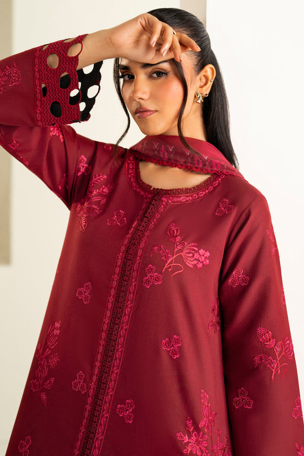 Farasha | Summer Weaves Embroidered Lawn | Desert Rose-7