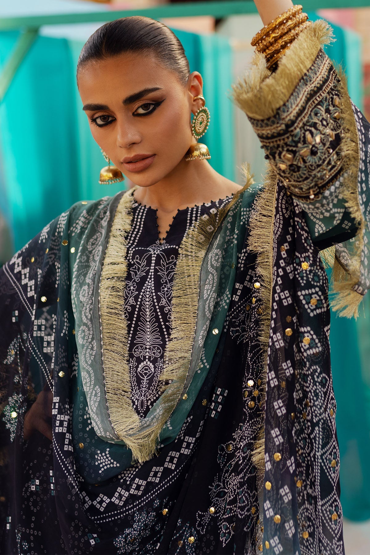 Nureh | Bazaar Lawn | NS-129 -  Nureh Luxury - Original Designer Dress - House of Maryam