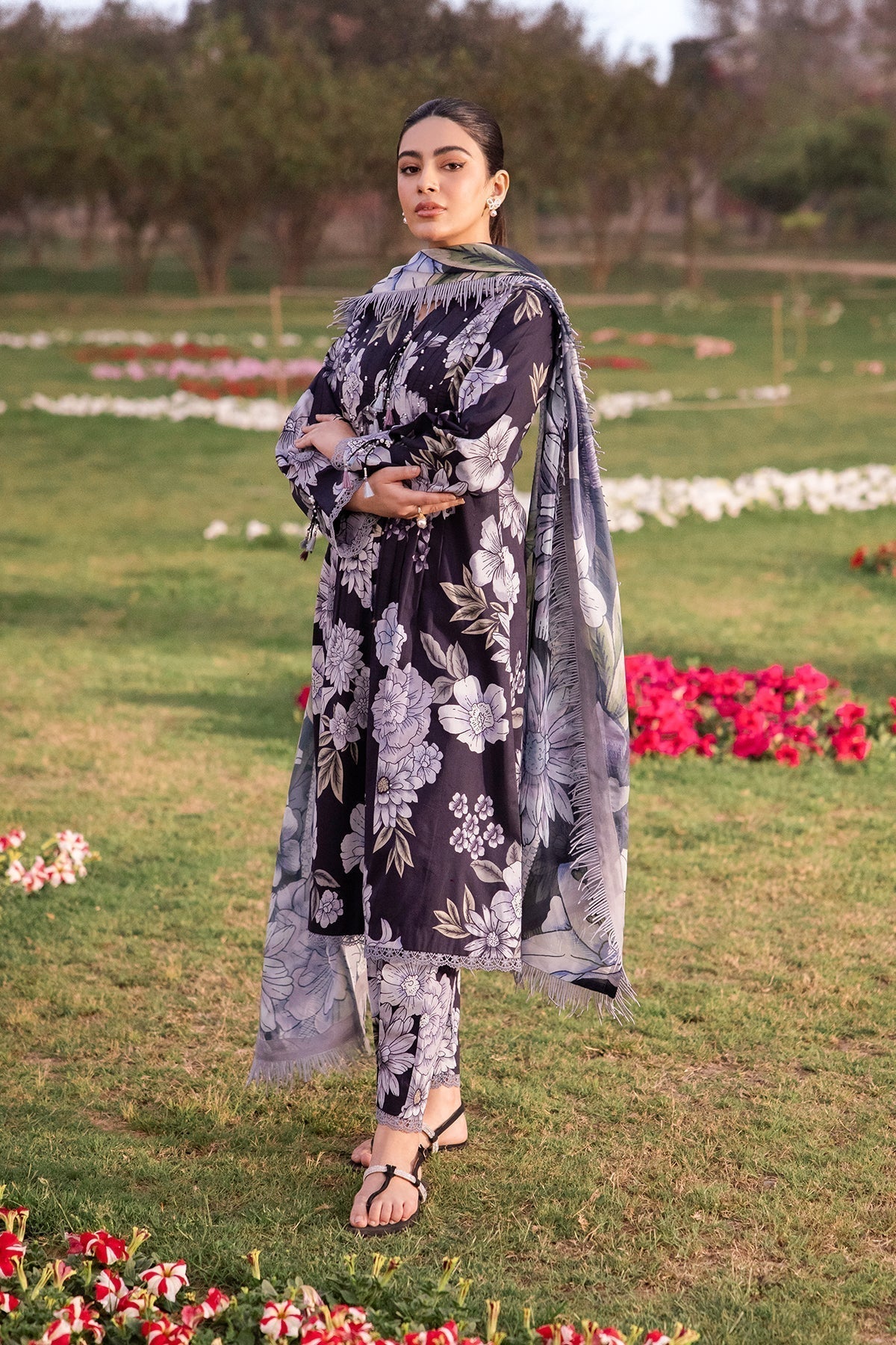 Alizeh | Sheen Lawn Prints 24 | CALLA by Designer Alizeh - House of Maryam - Pakistani Designer Ethnic Wear in {{ shop.shopifyCountryName }}