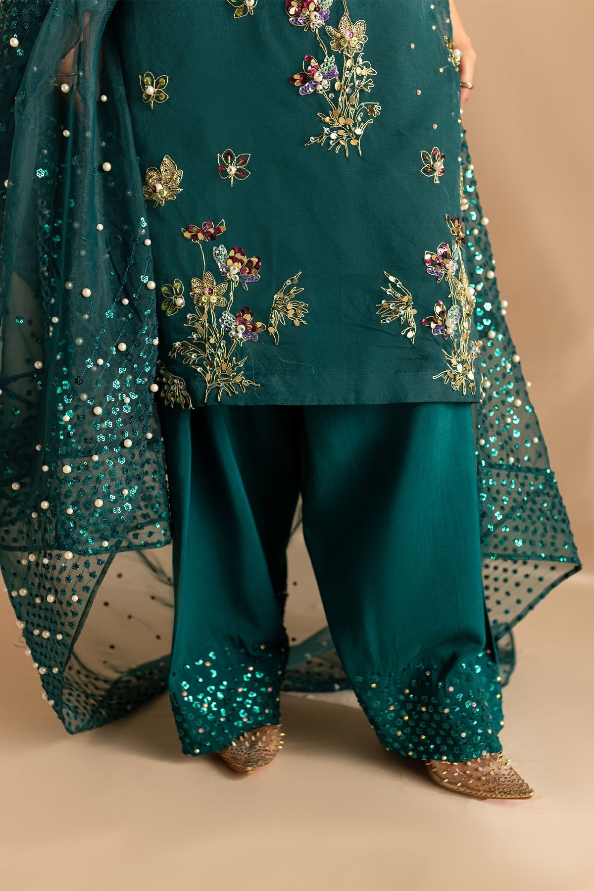 Nureh | Tiny Twinkles | TW-01 TEAL DREAM -  Nureh Luxury - Original Designer Dress - House of Maryam