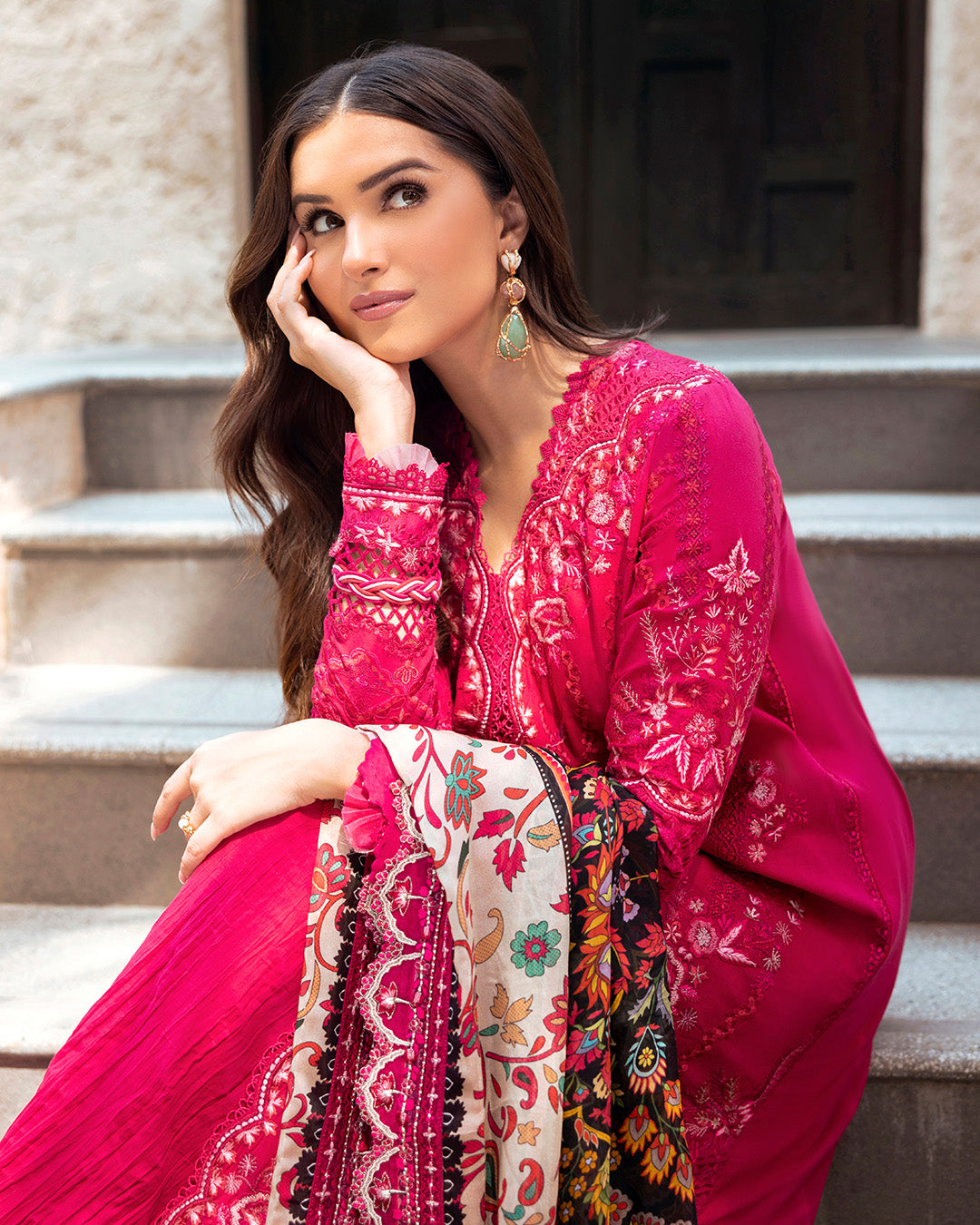 Faiza Saqlain | Zinnia Lawn 25 | Varda -  Faiza Saqlain Ladies Clothes - Original Designer Dress - House of Maryam