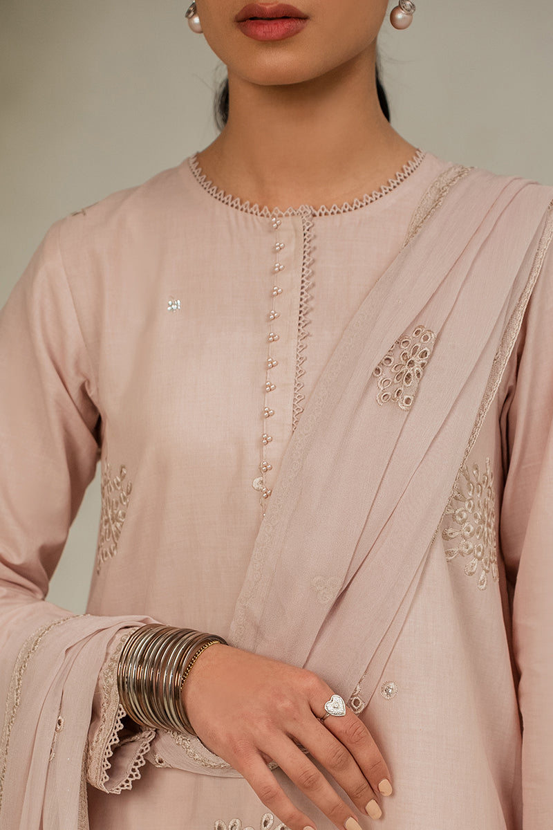 Cross Stitch | Basic Pret | Ecru Fawn-2PC (Shirt & Dupatta), image 2