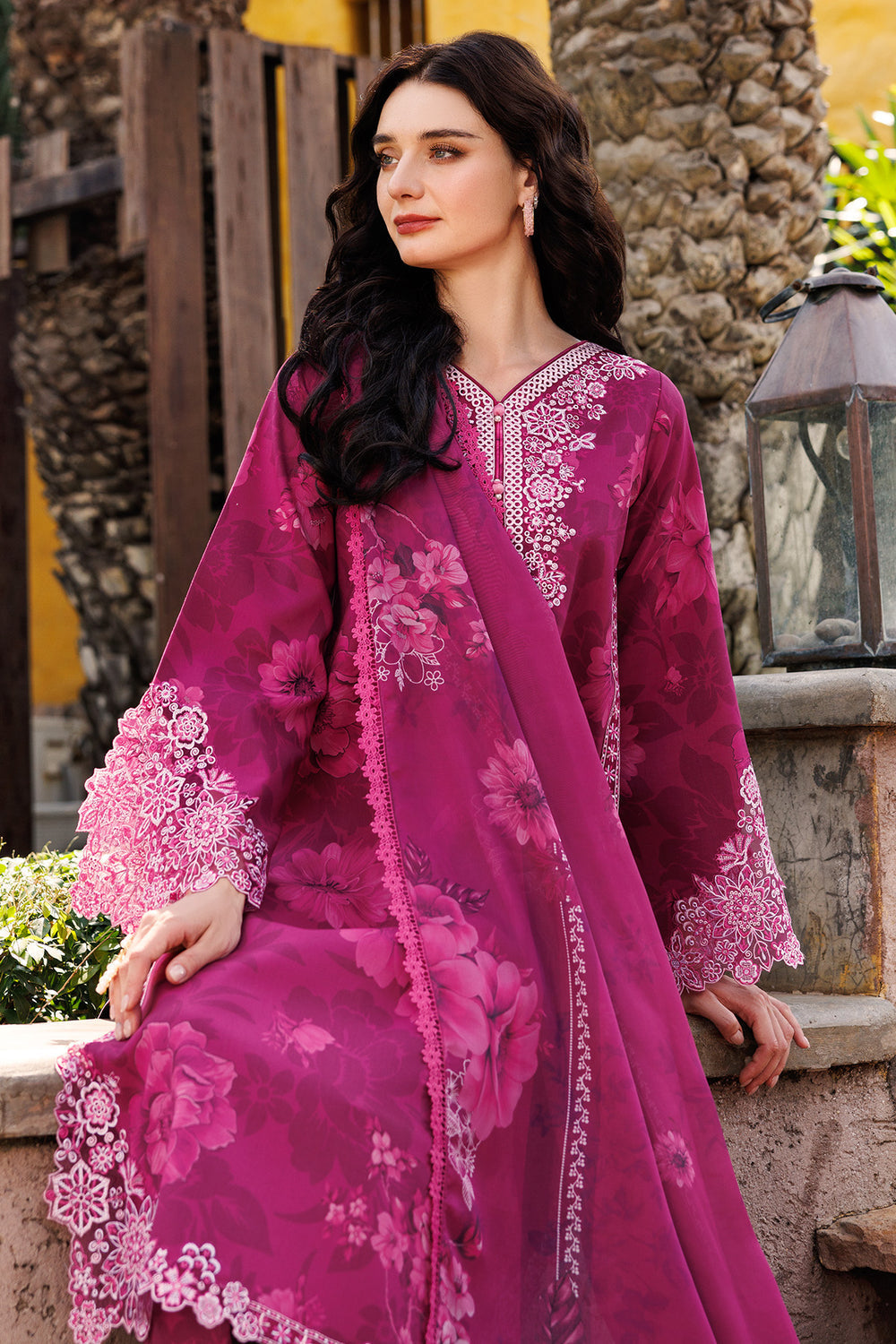 Farasha | Printed Essentials | Fuchsia Flare -  Farasha Ladies Clothes - Original Designer Dress - House of Maryam