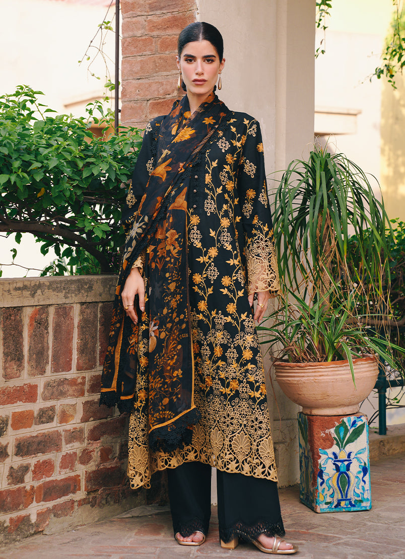 Image | Summerkari 25' | Kaisah -  Image 3 Piece - Unstitched - Original Designer Dress - House of Maryam