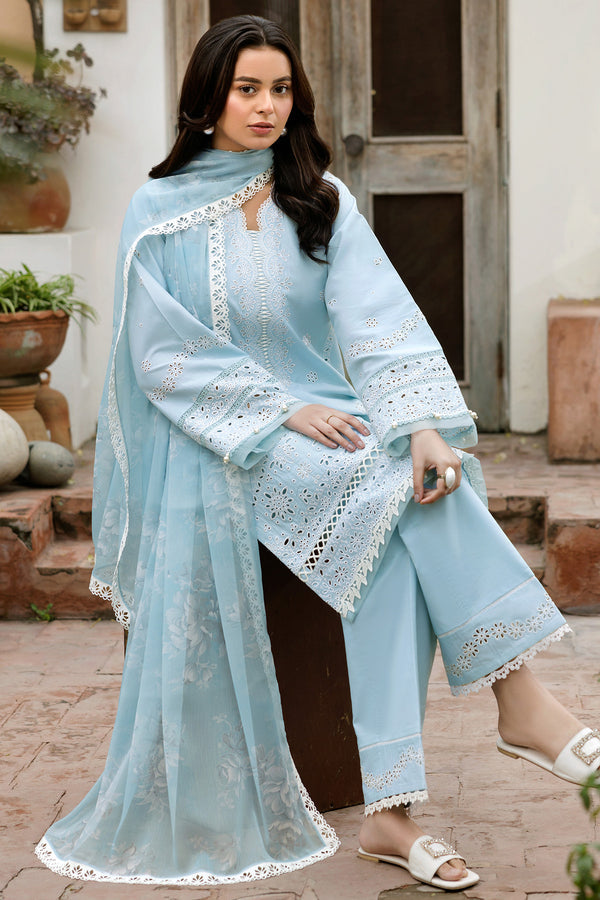 Farasha | Summer Weaves Embroidered Lawn | Sky Haze -  Farasha Ladies Clothes - Original Designer Dress - House of Maryam