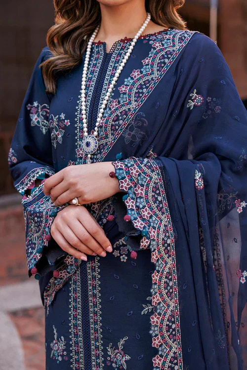 Farasha | Kaavish Lawn 24 | DEEP SAPPHIRE -  Farasha Luxury - Original Designer Dress - House of Maryam