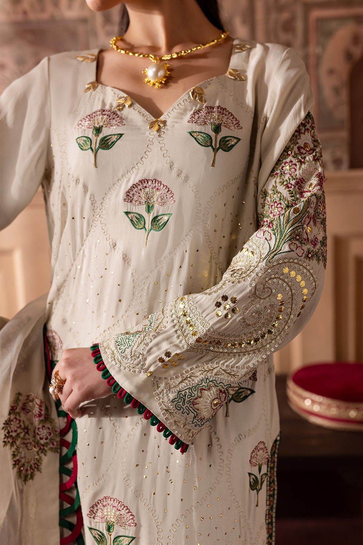 Nureh | Nur Mahal Formals | NE-139 -  Nureh Ladies Clothes - Original Designer Dress - House of Maryam