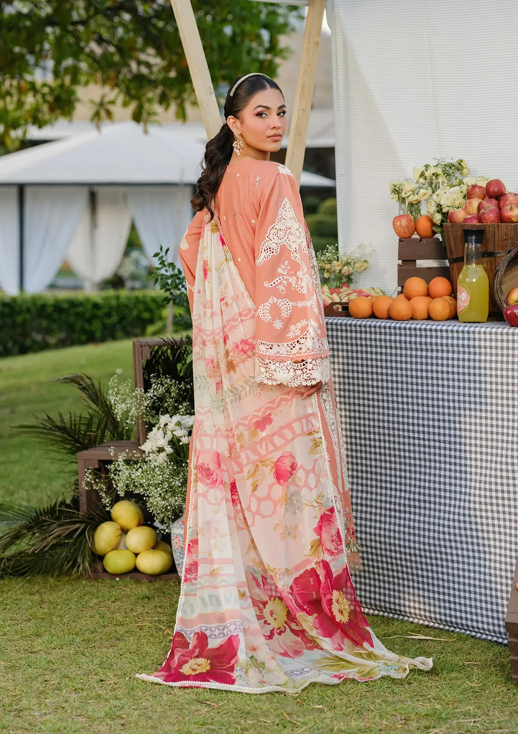 Elaf Premium | Luxury Lawn 25 | ELH-5A AUTUMN DREAM -  Elaf Premium Ladies Clothes - Original Designer Dress - House of Maryam