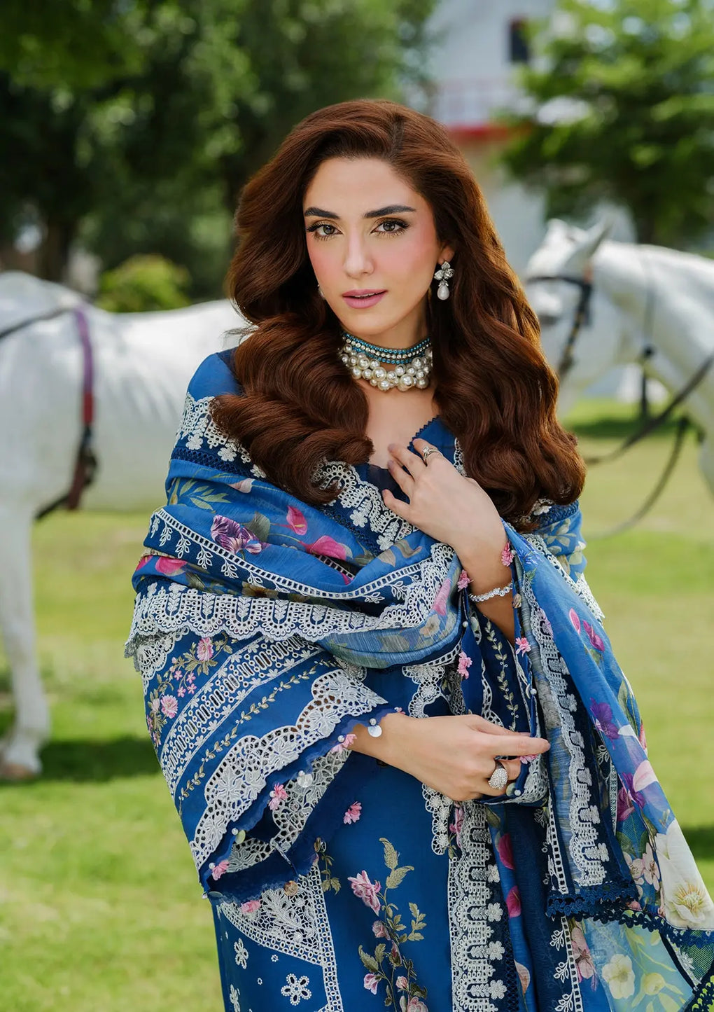 Elaf Premium | Luxury Lawn 25 | ELH-2A ZIVA -  Elaf Premium Ladies Clothes - Original Designer Dress - House of Maryam