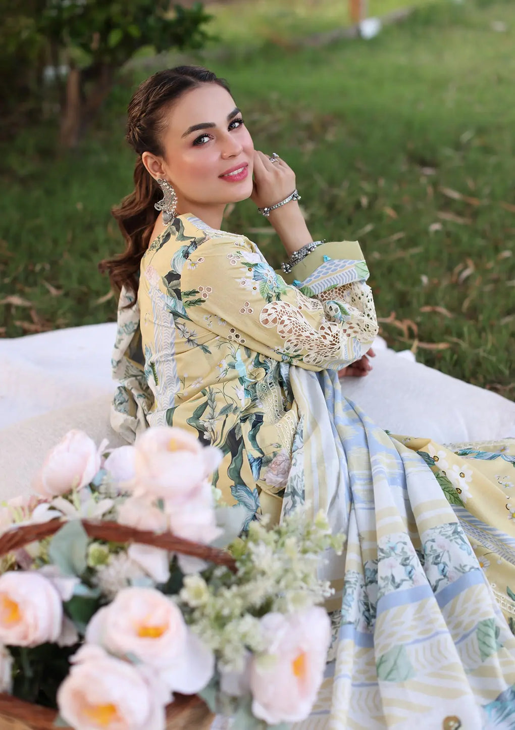 Elaf Premium | Prints Chikankari 24 | 05A CITRUS CRUSH -  Elaf Premium Luxury -  House of Maryam
